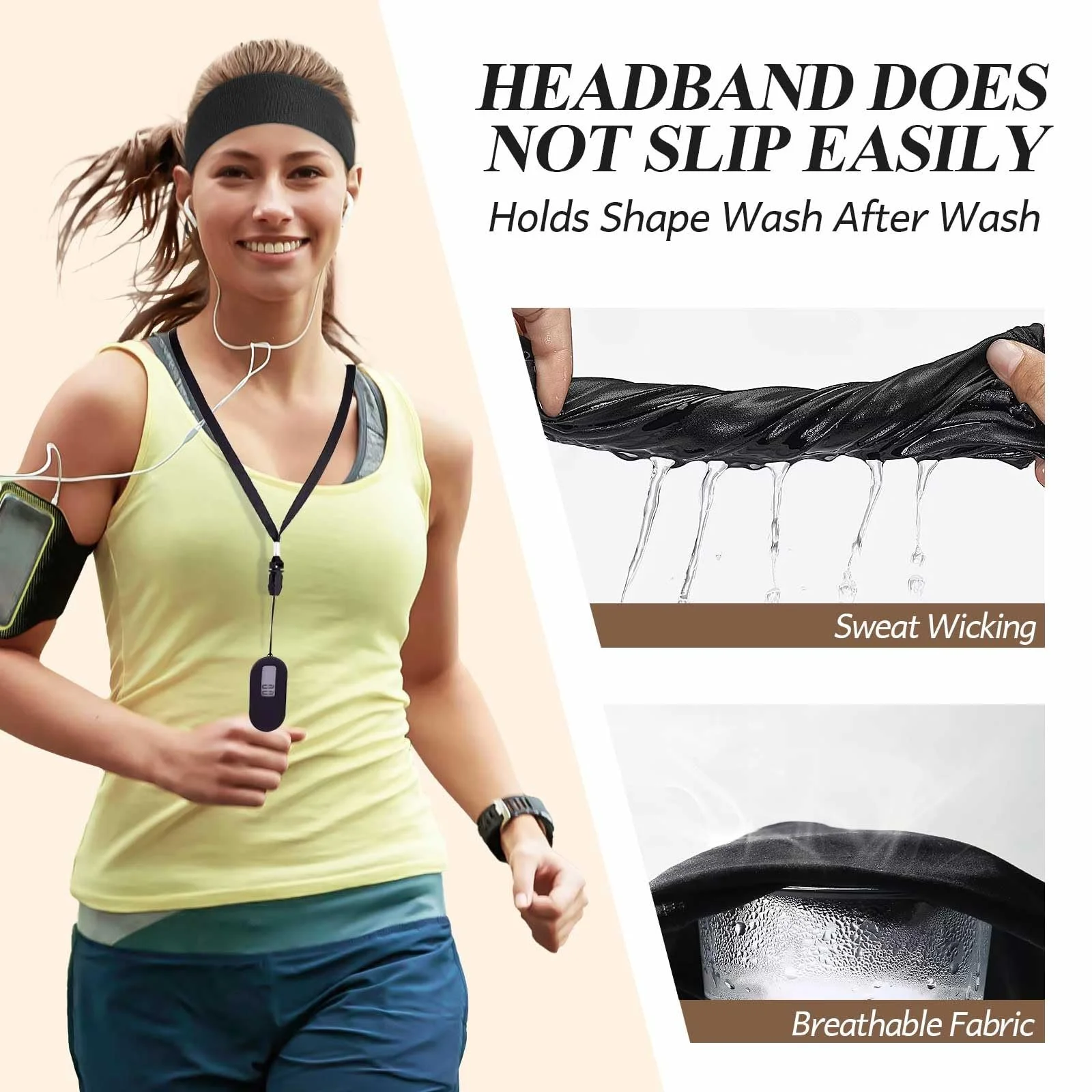 Тонкий Жіночий Пов'язка 3 шт. Спортивний, фото №5 Тонкий Жіночий Пов'язка 3 шт. Спортивний, фото №5