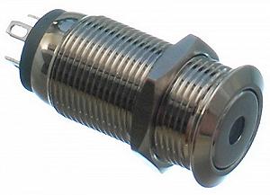 Кнопка антивандальна VJ Parts d14mm стрижка 12mm h25mm 2 положення 4 контакт індикація - Фото 1