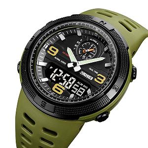 Годинник Skmei 1655AGBK Army Green-Black synthetic.ua - Фото 1