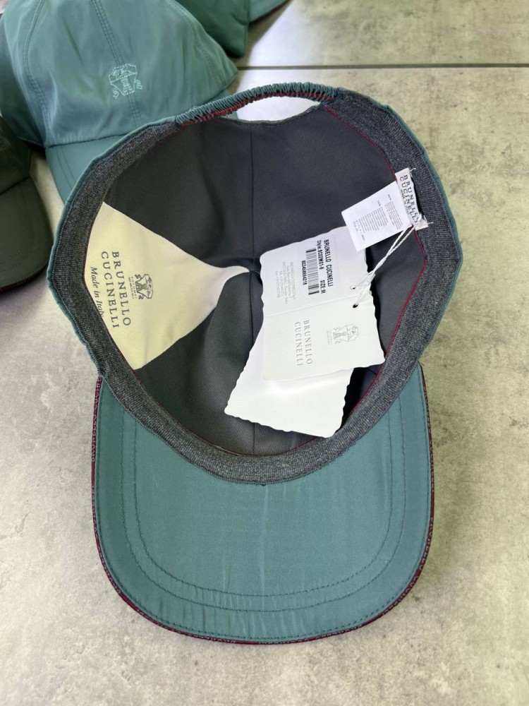 Кепка Brunello Cucinelli сіра класичне лого gu597, фото №5