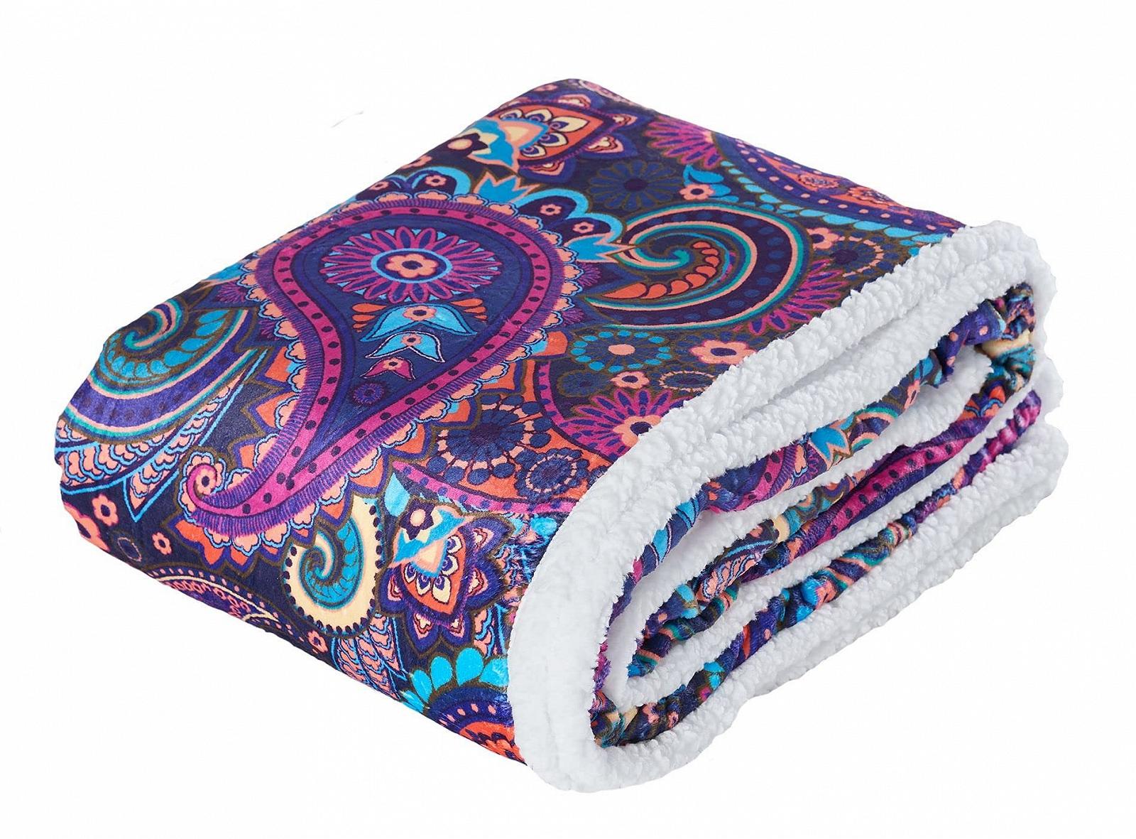 Покривало HOME DREAM Colourful Paisley, покривало, Покривало для дивану, Покривало шерпа, 150 x 200 см, фото №1 Покривало HOME DREAM Colourful Paisley, покривало, Покривало для дивану, Покривало шерпа, 150 x 200 см, фото №1