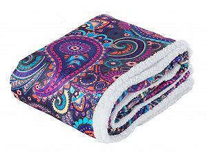 Покривало HOME DREAM Colourful Paisley, покривало, Покривало для дивану, Покривало шерпа, 150 x 200 см - Фото 1
