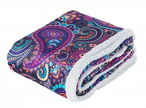 Ковер HOME DREAM Colourful Paisley, покрывало, одеяло для дивана, одеяло шерпа, 150 x 200 см (разноцветный 1) - Фото 1