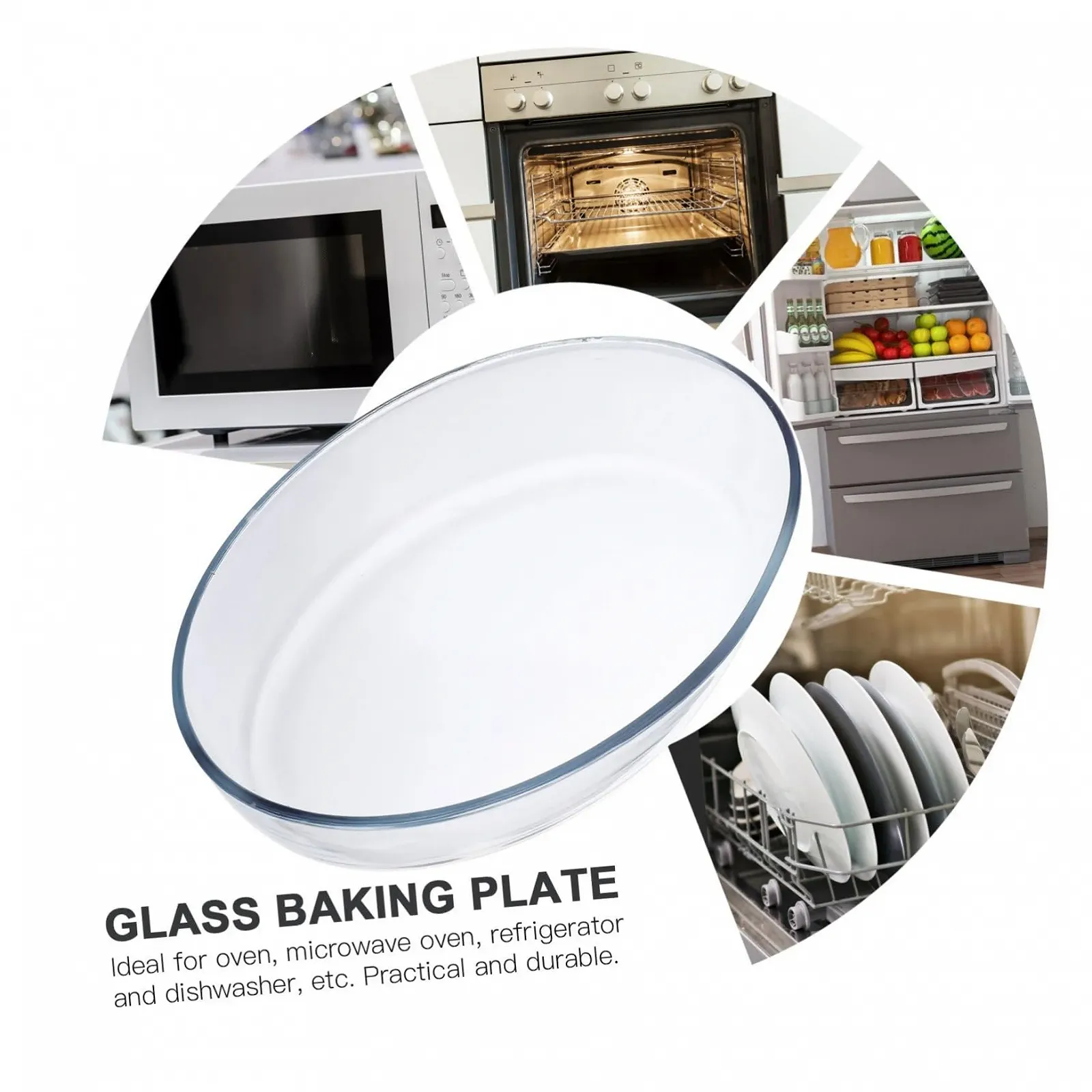 Форма для выпечки Gatuida жаропрочная стеклянная прозрачная антипригарная, фото №3