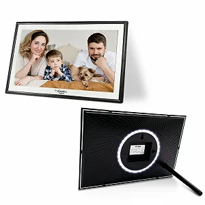 Цифровая фоторамка 10.1 дюйма LED Colours 1280 x 800 HD Touch Screen WiFi 32 GB Auto Rotation App Control - Фото 1