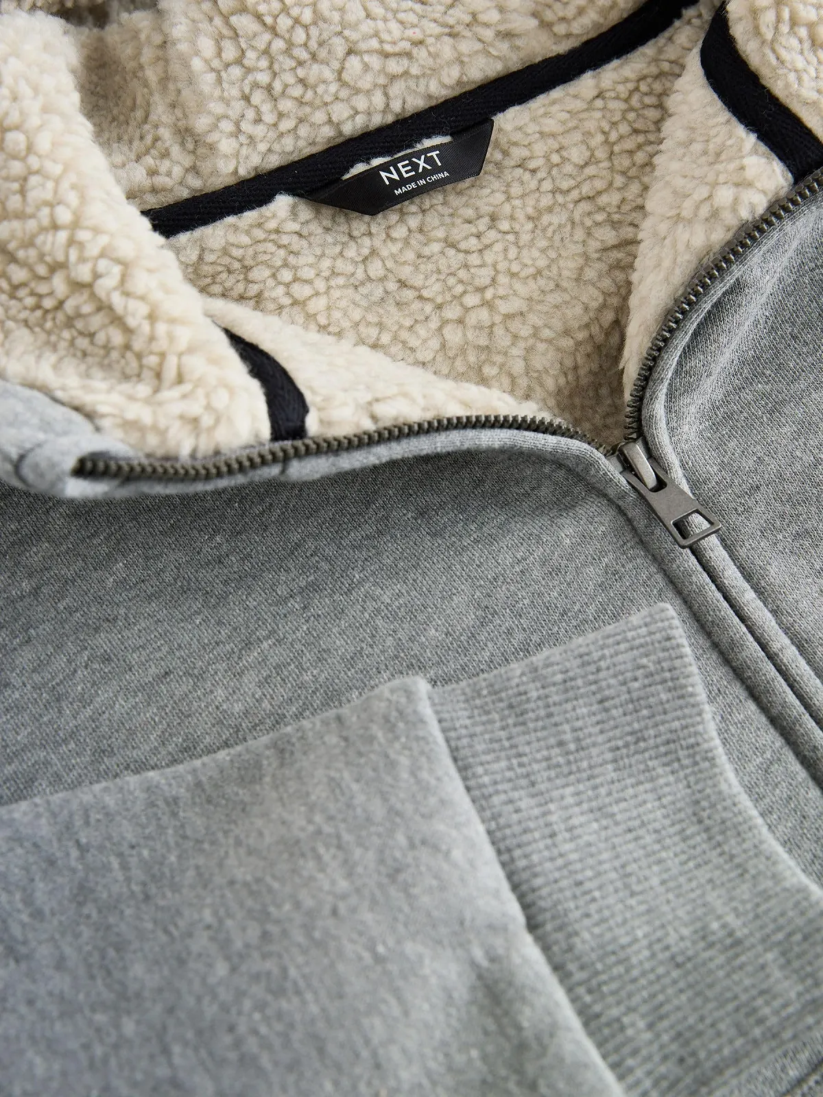 Кофта з капюшоном Next Teddy Fleece для хлопчиків на блискавці, фото №4