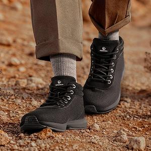Кросівки GIESSWEIN Wool High Top Чоловічі - Зимові Кросівки з мериносової вовни для чоловіків, утеплені зимові Кросівки для сніжної погоди, зимові Кросівки для активного відпочинку з мериносової вовни synthetic.ua - Фото 1