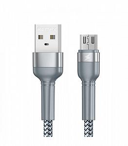 Дата Кабель для зарядки REMAX Jany RC-124m USB 2.0 — micro USB 2.4A Серебряный (1м) synthetic.ua - Фото 1