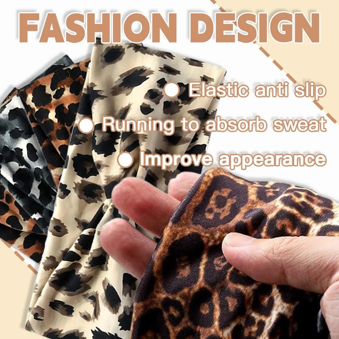 Набір з 4 літніх еластичних пов'язок на голову, фото №4