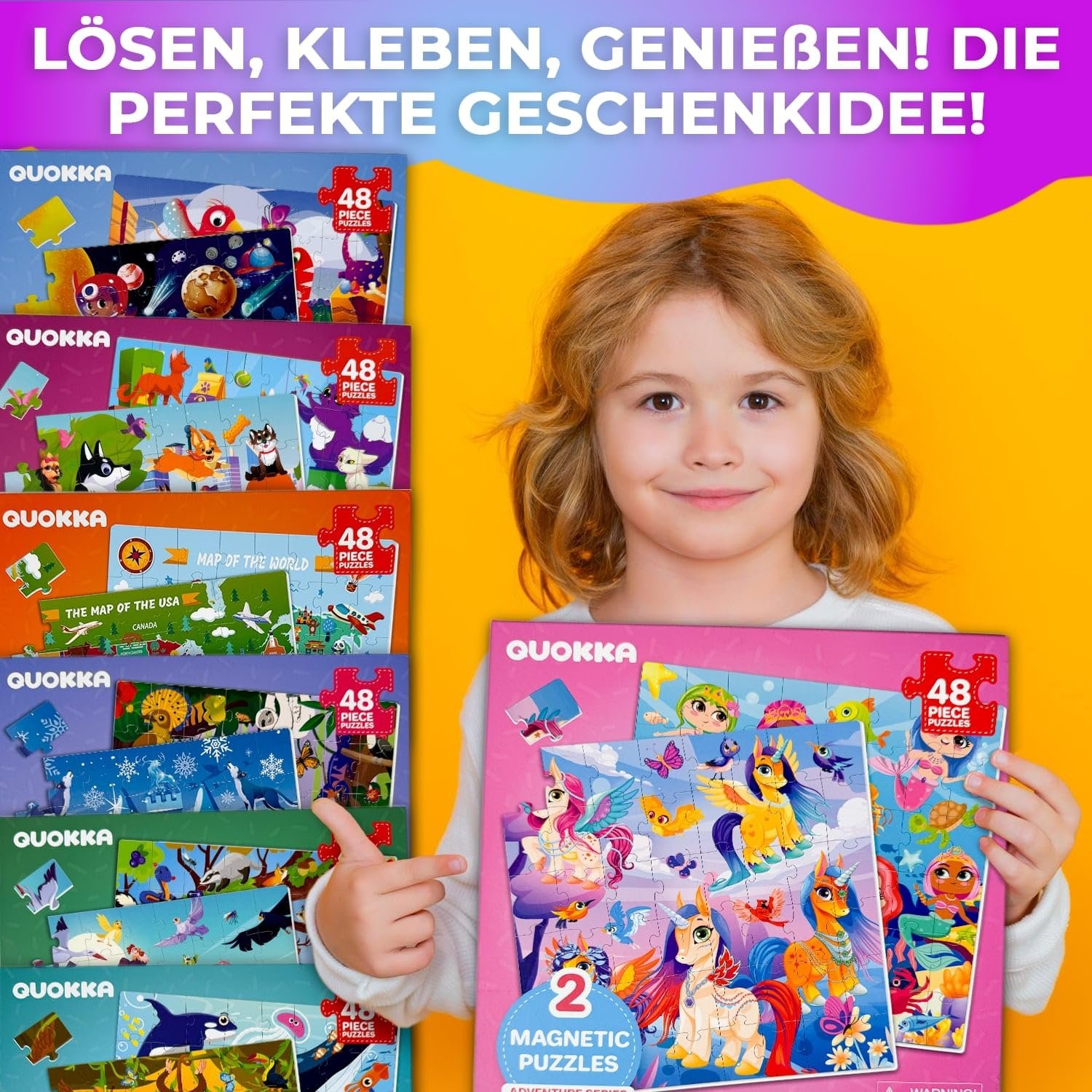 Магнитная игра QUOKKA Unicorns Mermaid 48 элементов, фото №6 Магнитная игра QUOKKA Unicorns Mermaid 48 элементов, фото №6