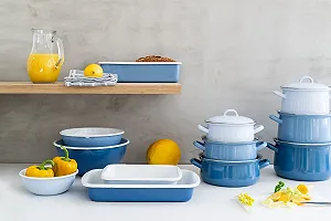 Форма для запікання Riess Classic Edition Nature 0397-127 24.8 x 20 x 5.5 см 1.6 л емальована Світло-блакитна synthetic.ua - Фото 1