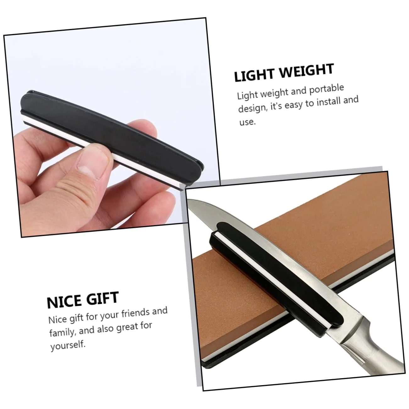 Направляющая для заточки ножей Holibanna Manual Sharpening Angle Guide Регулируемая Пластик Черный, фото №3