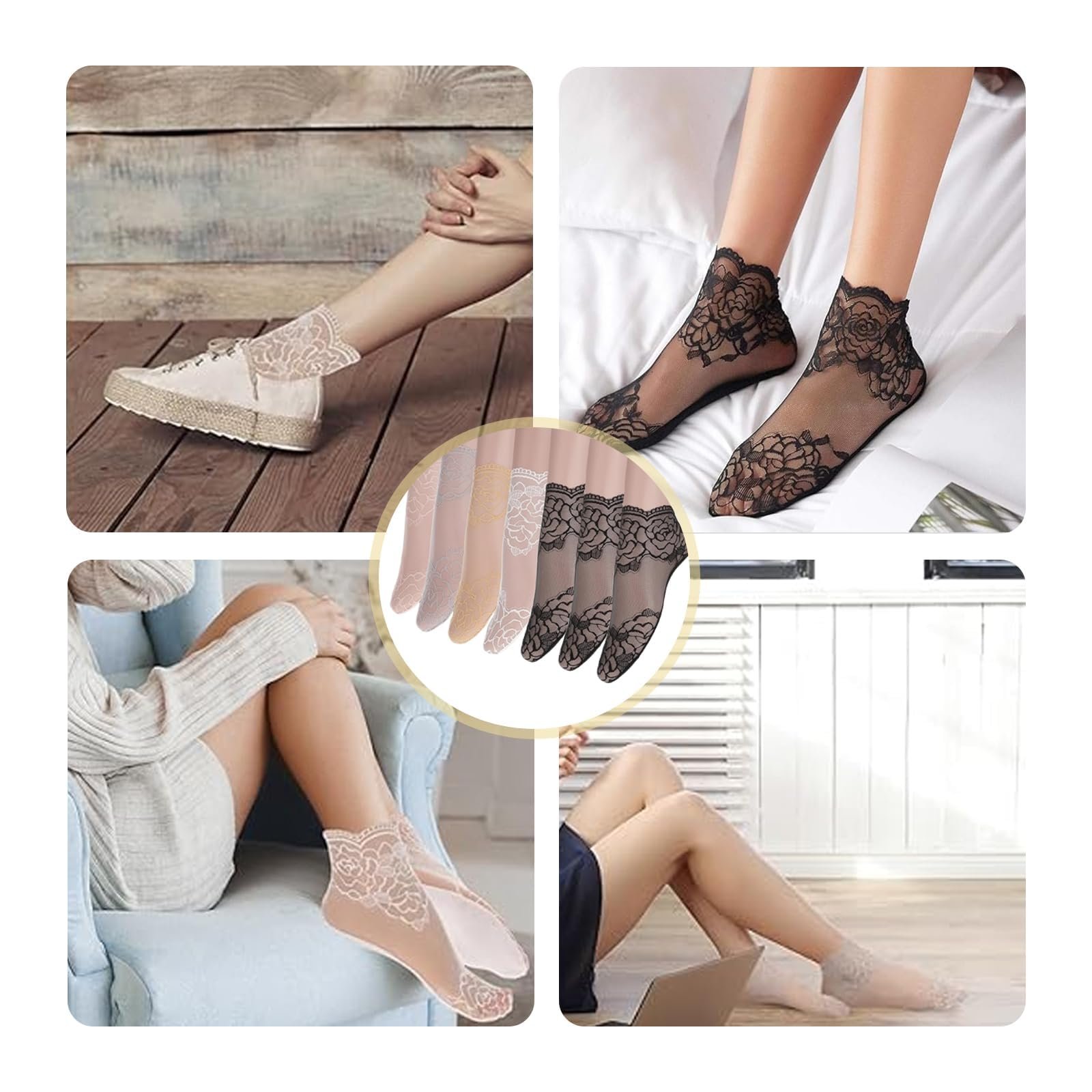 Женские носки с рюшами, 7 пар, фото №7