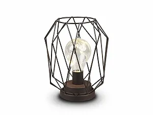 Настільна лампа Narda LED Індустріальна Решітка на батарейках Ефект іржі - Фото 1