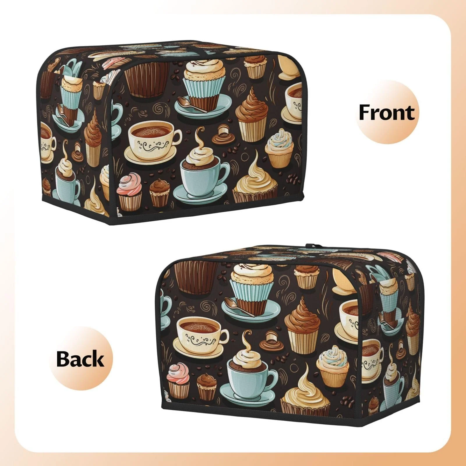 Чохол для тостера на 2 скибки з двома кишенями, надм’який чохол для приладів, кави та солодощів, цукру, шоколаду, пилозахисний чохол для кухні, маленький чохол для духовки, кухня, фото №6 Чохол для тостера на 2 скибки з двома кишенями, надм’який чохол для приладів, кави та солодощів, цукру, шоколаду, пилозахисний чохол для кухні, маленький чохол для духовки, кухня, фото №6