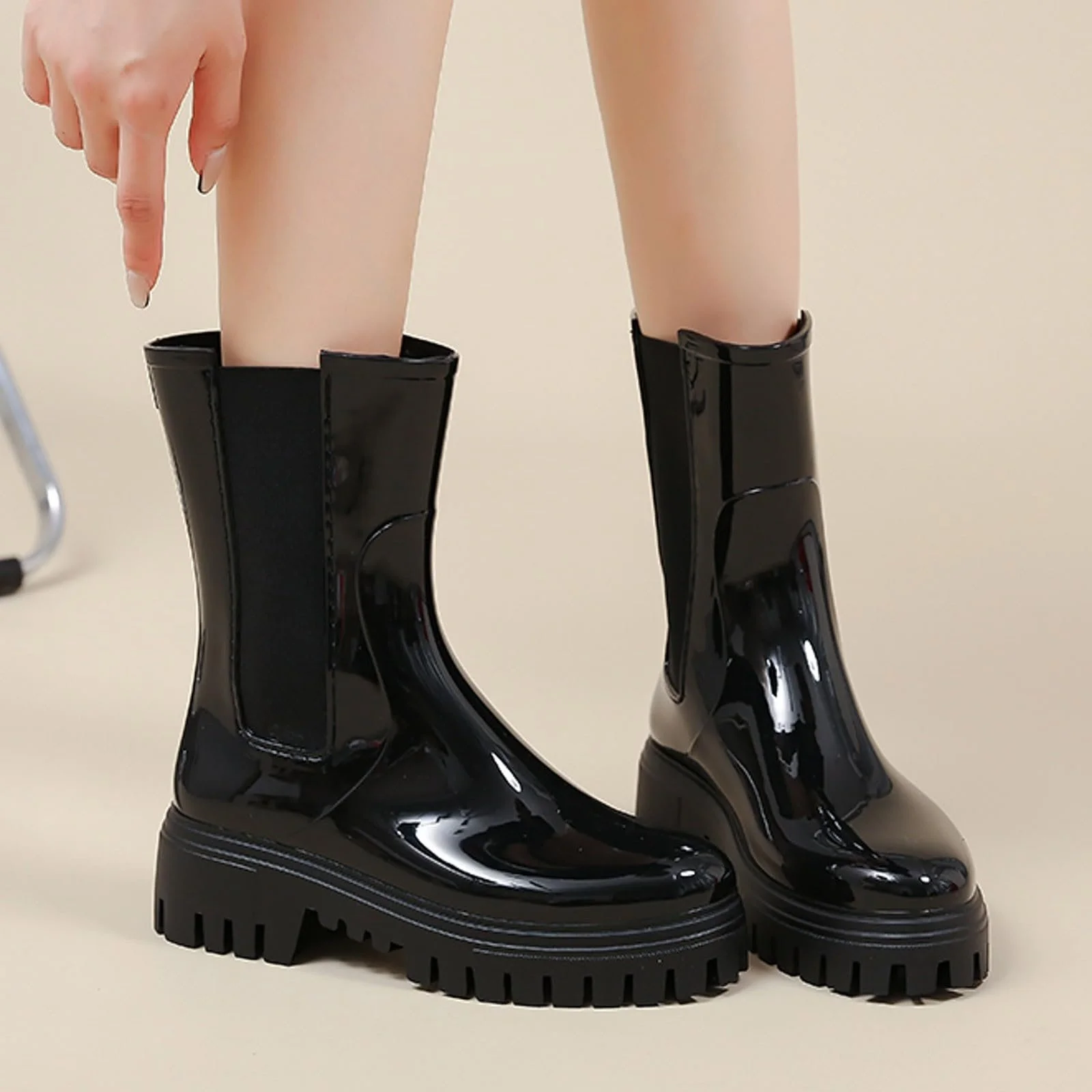 Чоботи Wellington Чоловічі Напіввисокі Дощові, фото №3