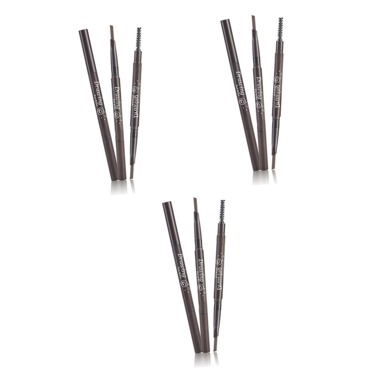 Олівець для брів Healeved Чорний Водостійкий 3 шт, фото №7
