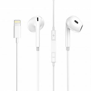 Навушники з мікрофоном Aspor A236 EarPhone Lightning білий - Фото 1