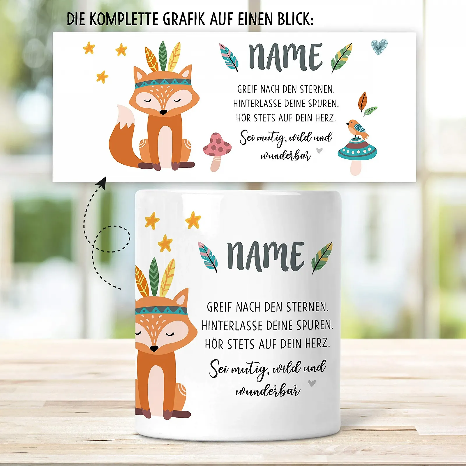 Скарбничка OWLBOOK Fox Персоналізована Керамічна, фото №2