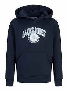 Толстовка JACK & JONES Jjkam Varsity Branding Sweat Hood Mni для хлопчиків - Фото 1