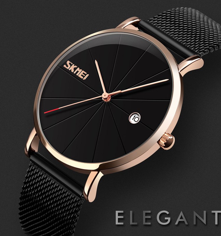 Годинник Skmei 9183RGBK Black-Rose Gold SALE, фото №3