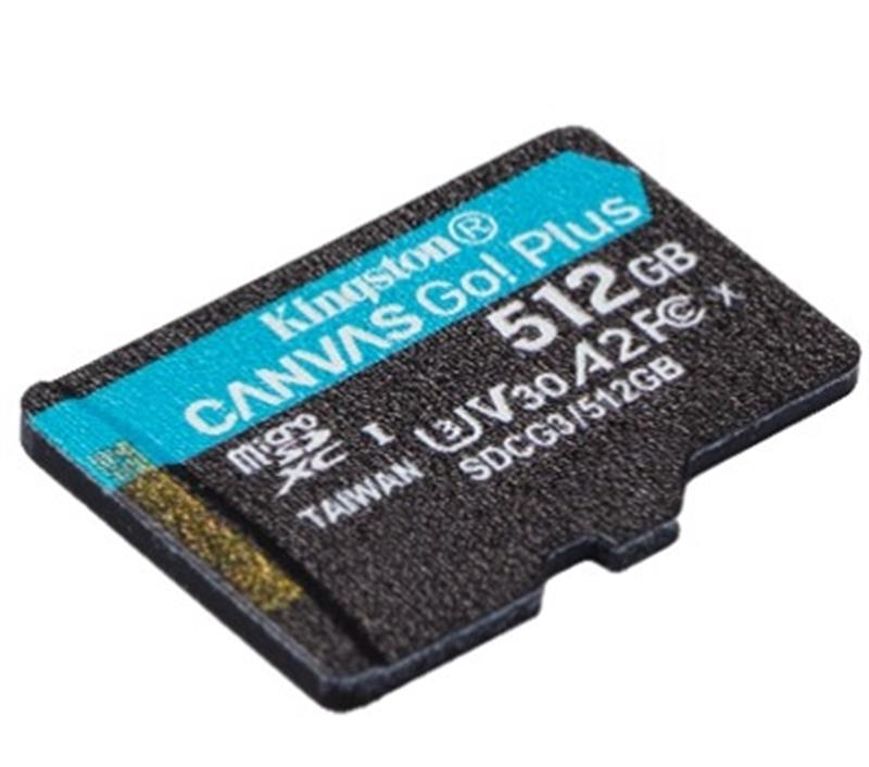 Карта памяти MicroSDXC 512GB UHS-I/U3 Class 10 Kingston Canvas Go Plus R170/W90MB/s SDCG3/512GBSP, фото №2