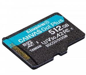 Карта пам'яті MicroSDXC 512GB UHS-I/U3 Class 10 Kingston Canvas Go Plus R170/W90MB/s SDCG3/512GBSP