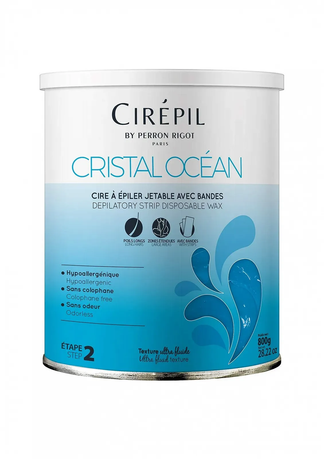 Воск в банке Cirepil Strip Wax Cristal Océan 800 г, фото №1 Воск в банке Cirepil Strip Wax Cristal Océan 800 г, фото №1