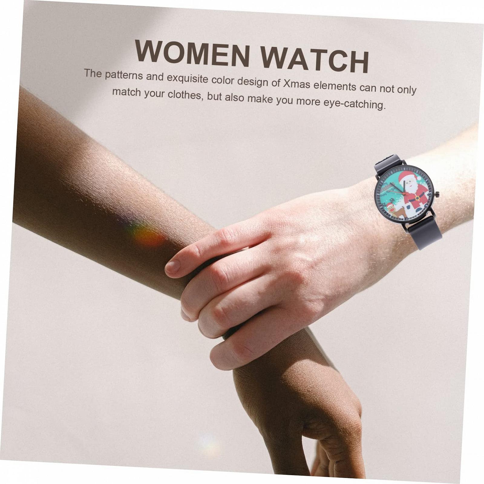 Часы WRITWAA Рождественские Часы Унисекс Часы снеговика Детские Часы из нержавеющей стали Разные цвета Ремешок, фото №7