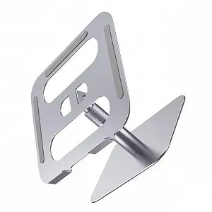 Подставка для ноутбука Регулируемая по высоте Складная Подставка для ноутбука для офиса и игр Портативная Серебристый Эргономичный дизайн - Фото 1