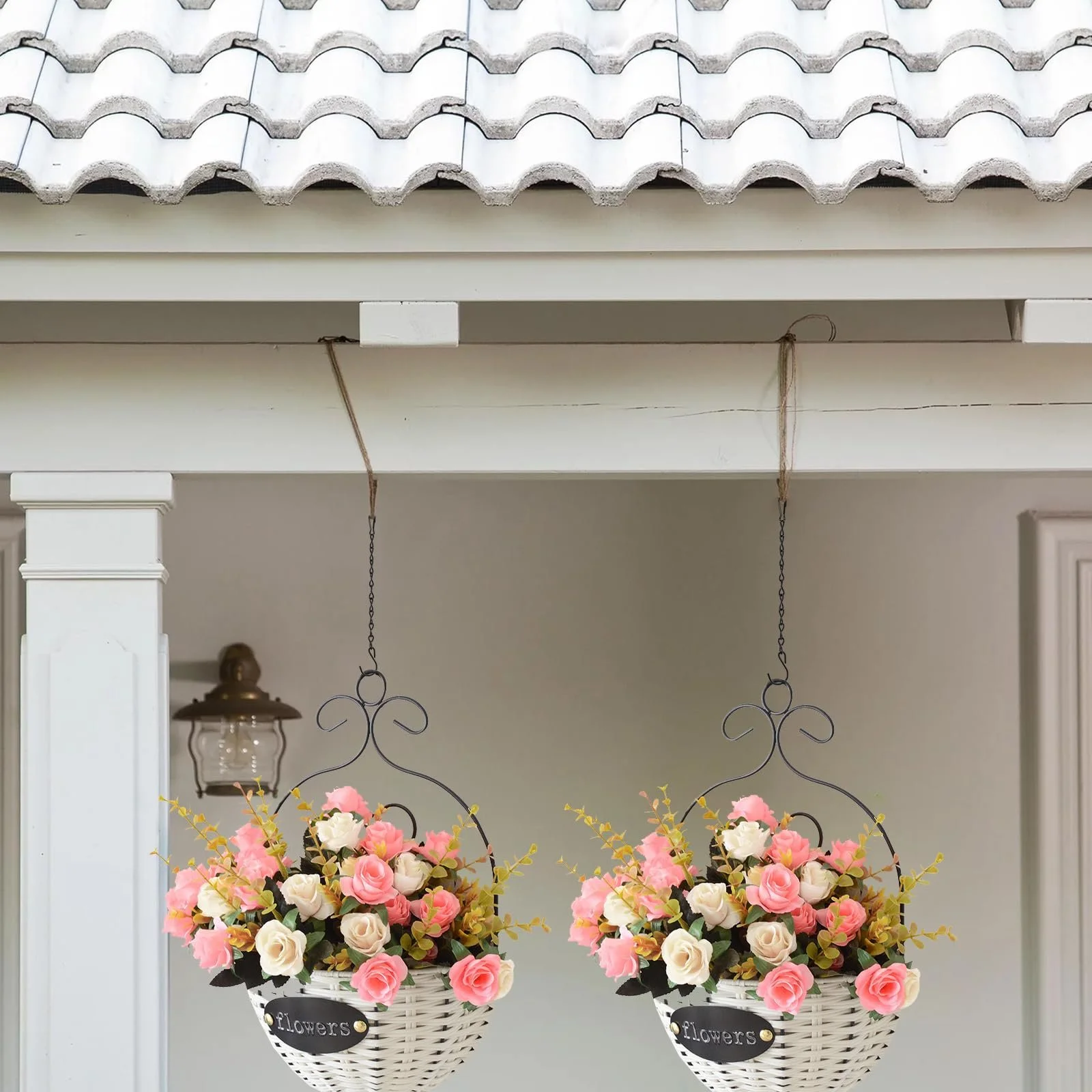 Металлические подвесные цепи с крючками 25 см черные 20 шт., фото №7