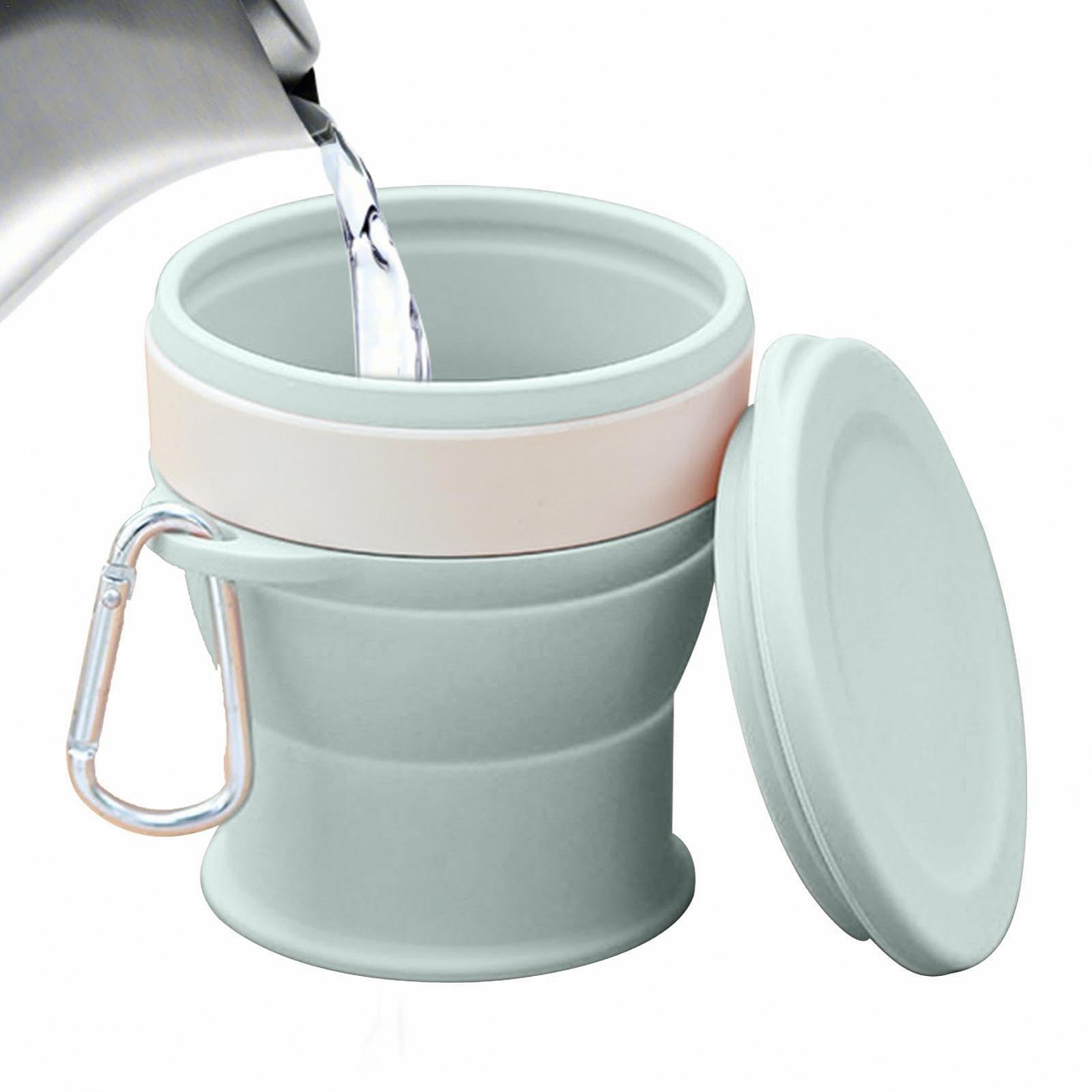 Силиконовый складной стакан для воды для путешествий 250 мл, портативный раскладной силиконовый стакан, многоразовый портативный стакан, портативный стакан для питья, фото №9