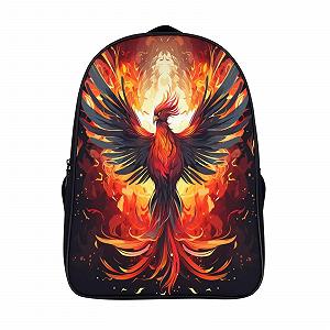 Ранець DPEOANEBN Fire Phoenix для школи для хлопчиків, дівчаток, підлітків, водонепроникний рюкзак, шкільний ранець для жінок і чоловіків, сумка для ноутбука, рюкзак 40x28x16 см - Фото 1