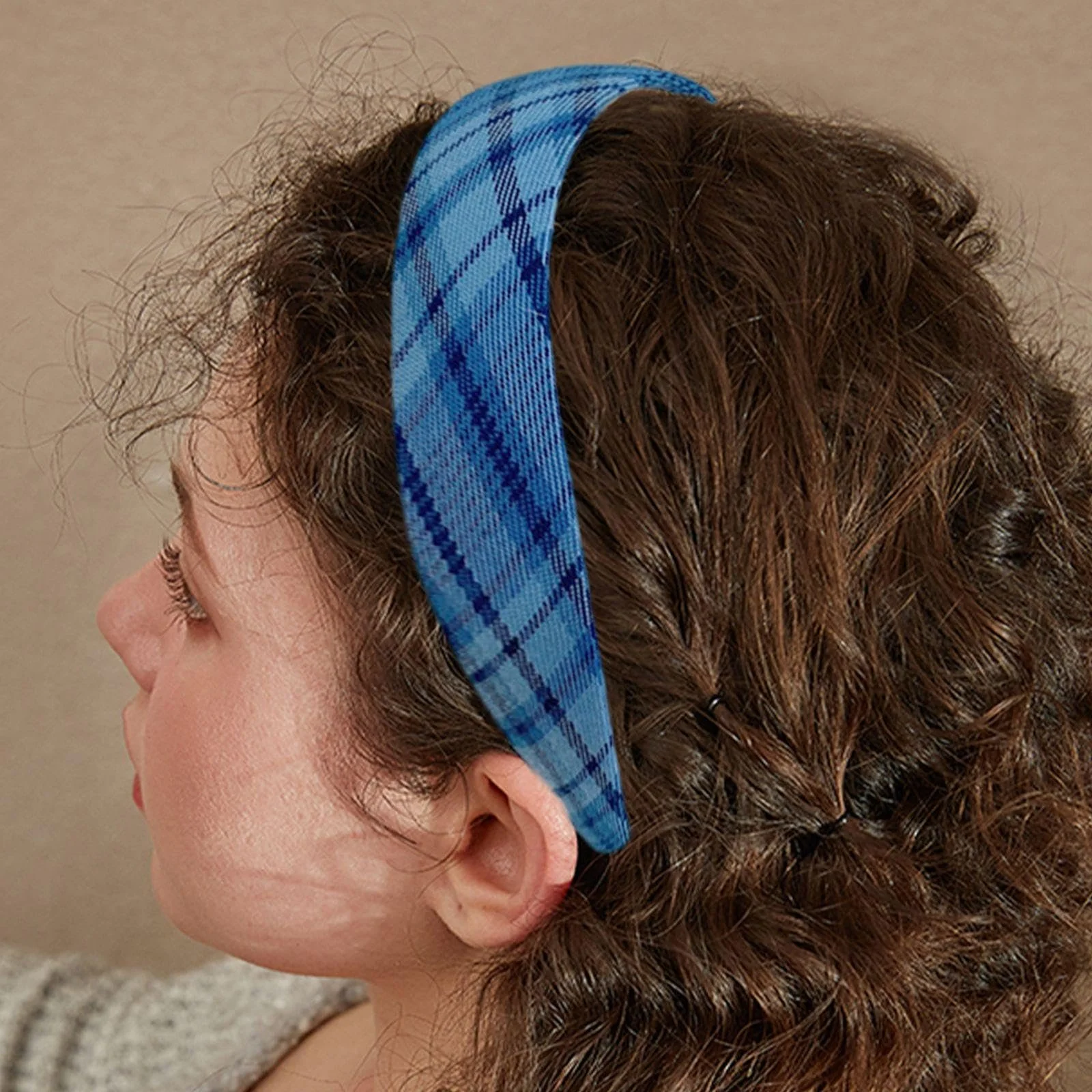 Набір з 2-х картатих обручів на голову, фото №4