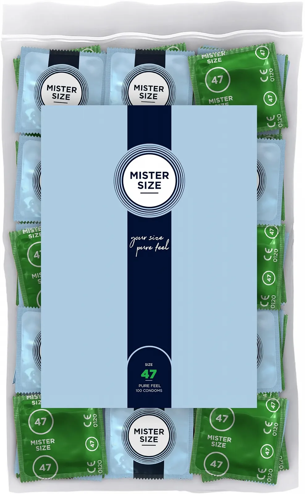 Презервативи MISTER SIZE Real Feel 47 мм XS екстратонкі екстравологі, 100 шт., фото №1