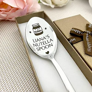 Ложка з Вашим Iменем для Шоколадної Пасти Ложка з полірованої нержавіючої сталі - Фото 1