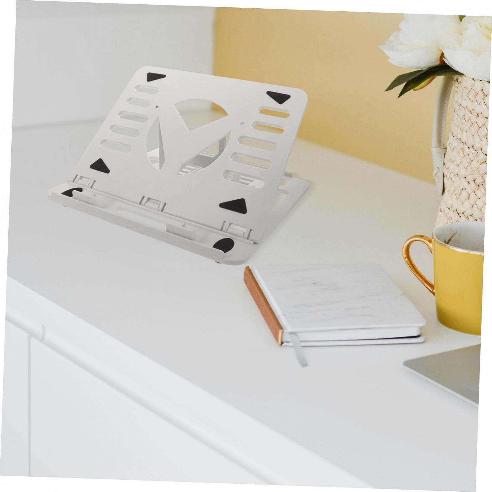 Підставка для ноутбука Holibanna складана регульована з функцією охолодження портативна для ліжка та столу ергономічна для економії місця підходить для ноутбука планшета книги, фото №3