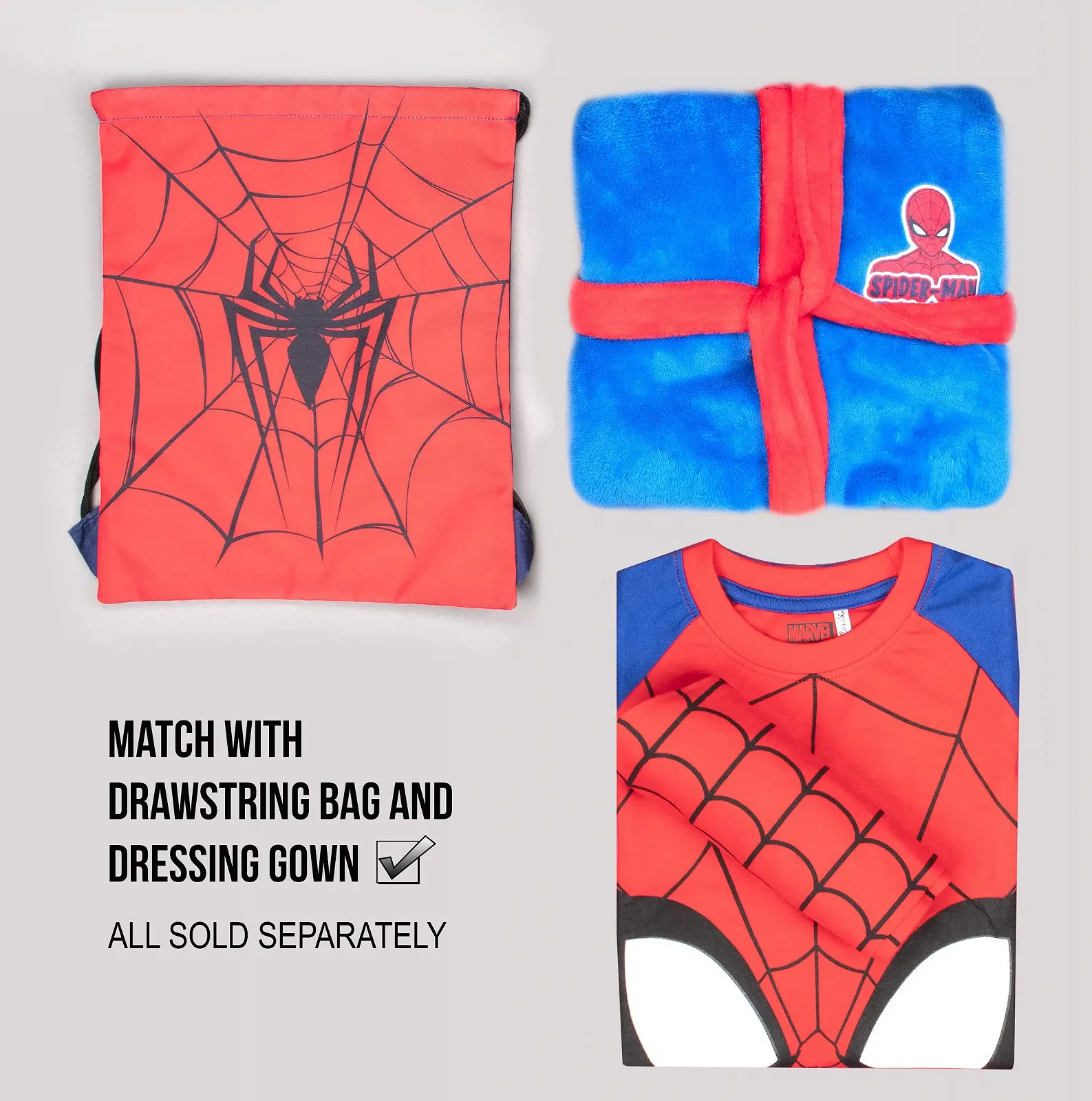 Піжама Marvel Spiderman для дітей з довгими рукавами. Комплект, фото №6