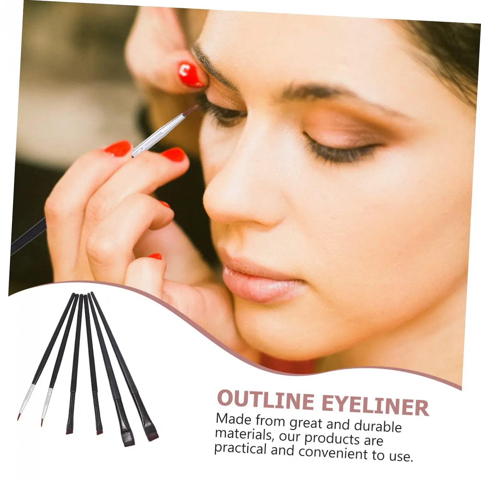 Кисточки Ipetboom для макияжа глаз 6шт, скошенная, фото №5 Кисточки Ipetboom для макияжа глаз 6шт, скошенная, фото №5