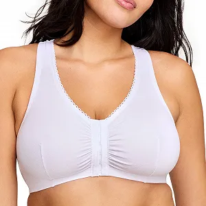 Бюстгальтер Glamorise PerfectComfort 44B бавовняний з кісточками та Т-подібною спинкою тілесний - Фото 1