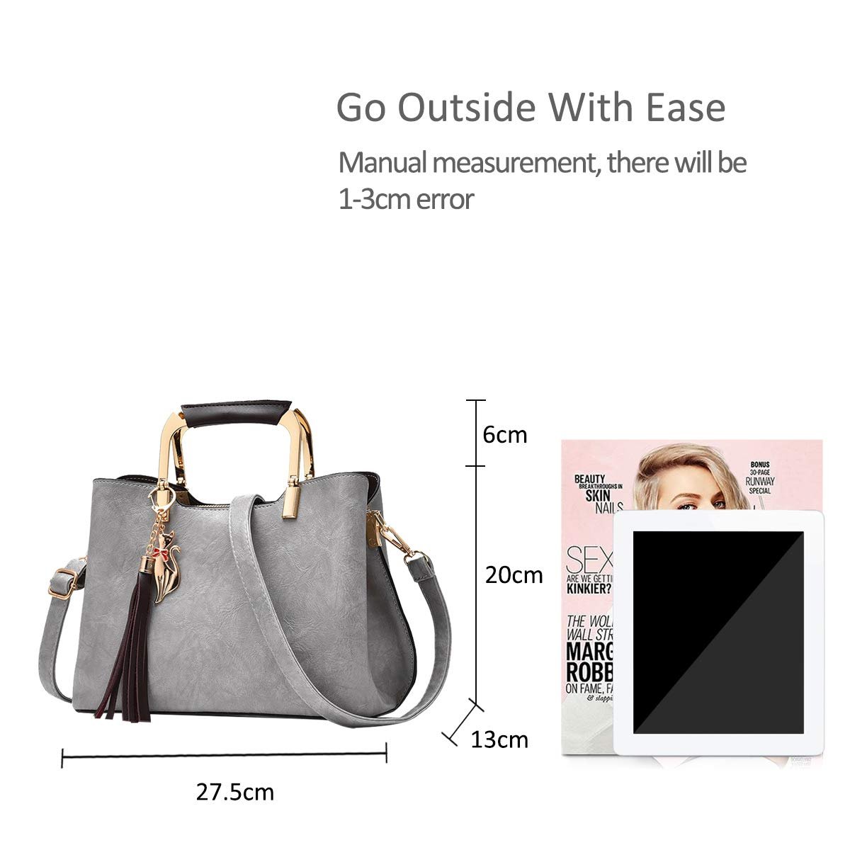 Сумка з верхньою ручкою NICOLE&DORIS Жіноча Сумка через плече Сумка-тоут з китицею для жінок зі штучної шкіри, фото №5