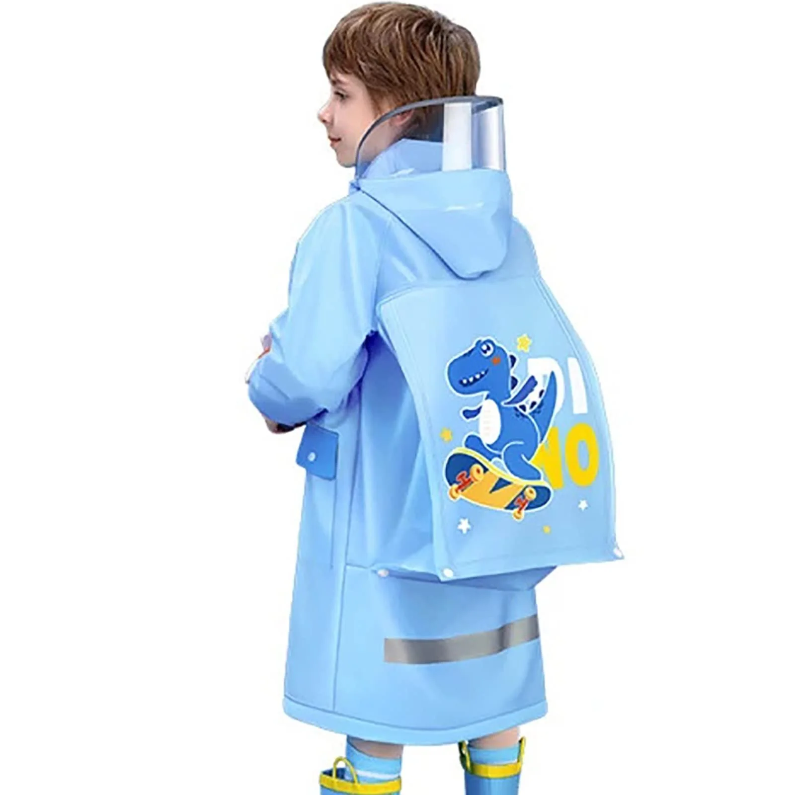 Детский дождевик Malaxlx Водонепроницаемая дождевая куртка с капюшоном Дождевое пончо Детский дождевой костюм Дождевая одежда с чехлом для рюкзака для мальчиков и девочек 2-8 лет, фото №1 Детский дождевик Malaxlx Водонепроницаемая дождевая куртка с капюшоном Дождевое пончо Детский дождевой костюм Дождевая одежда с чехлом для рюкзака для мальчиков и девочек 2-8 лет, фото №1