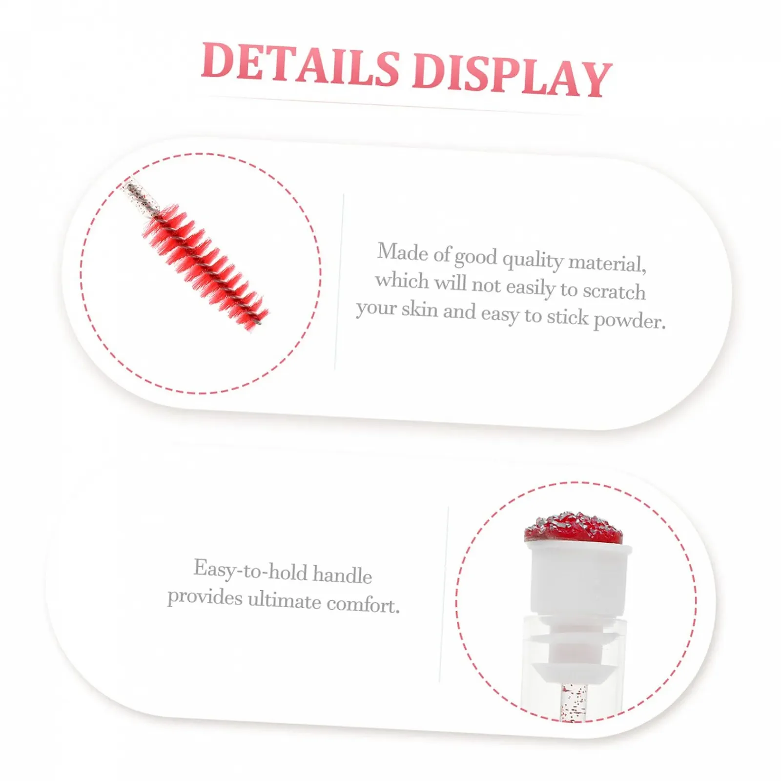 Щіточка для макіяжу Ipetboom Diamant 30 шт, одноразова, пластиковий аплікатор, фото №4