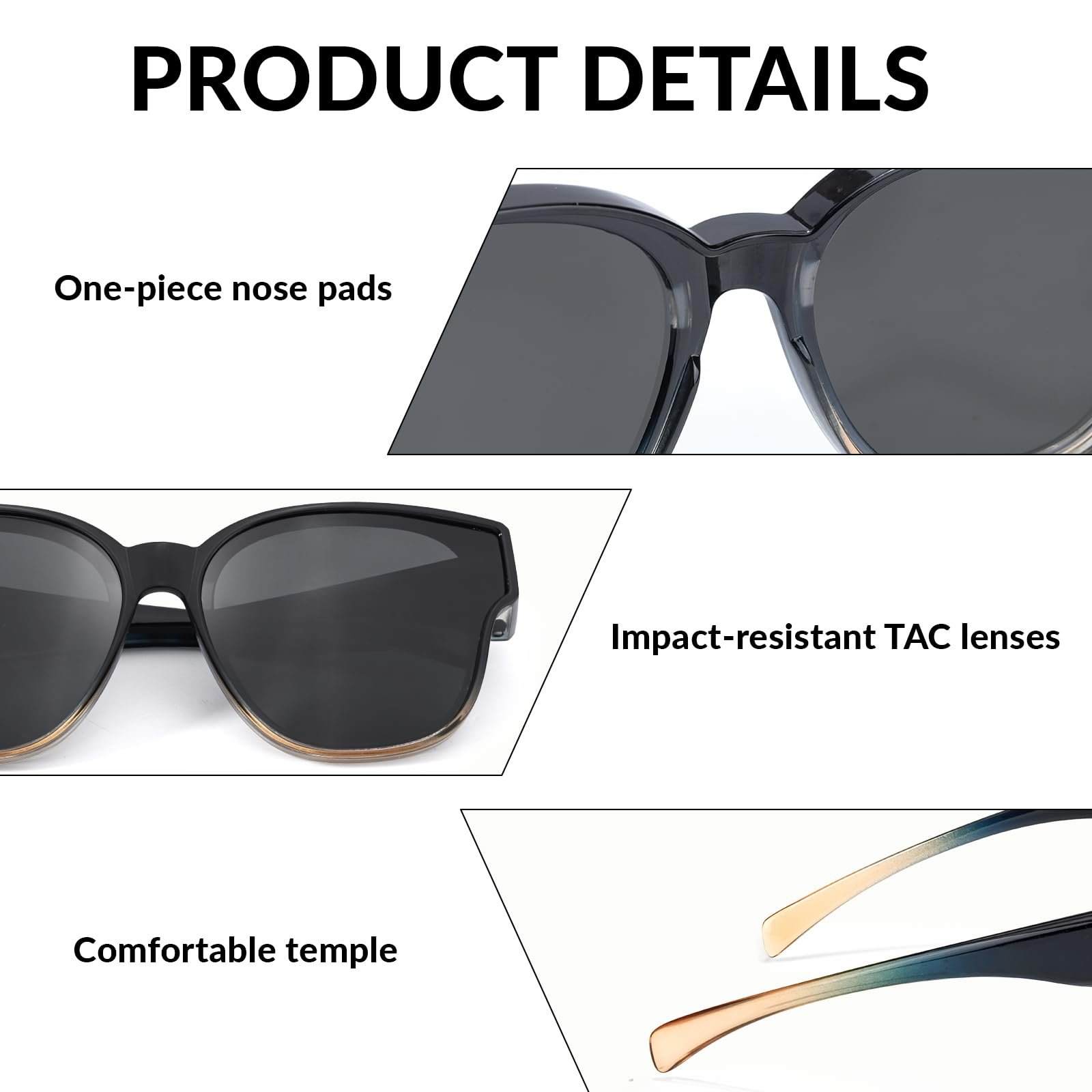 Поляризовані сонцезахисні окуляри Myiaur для жінок із захистом від ультрафіолету, надлегкі, фото №3