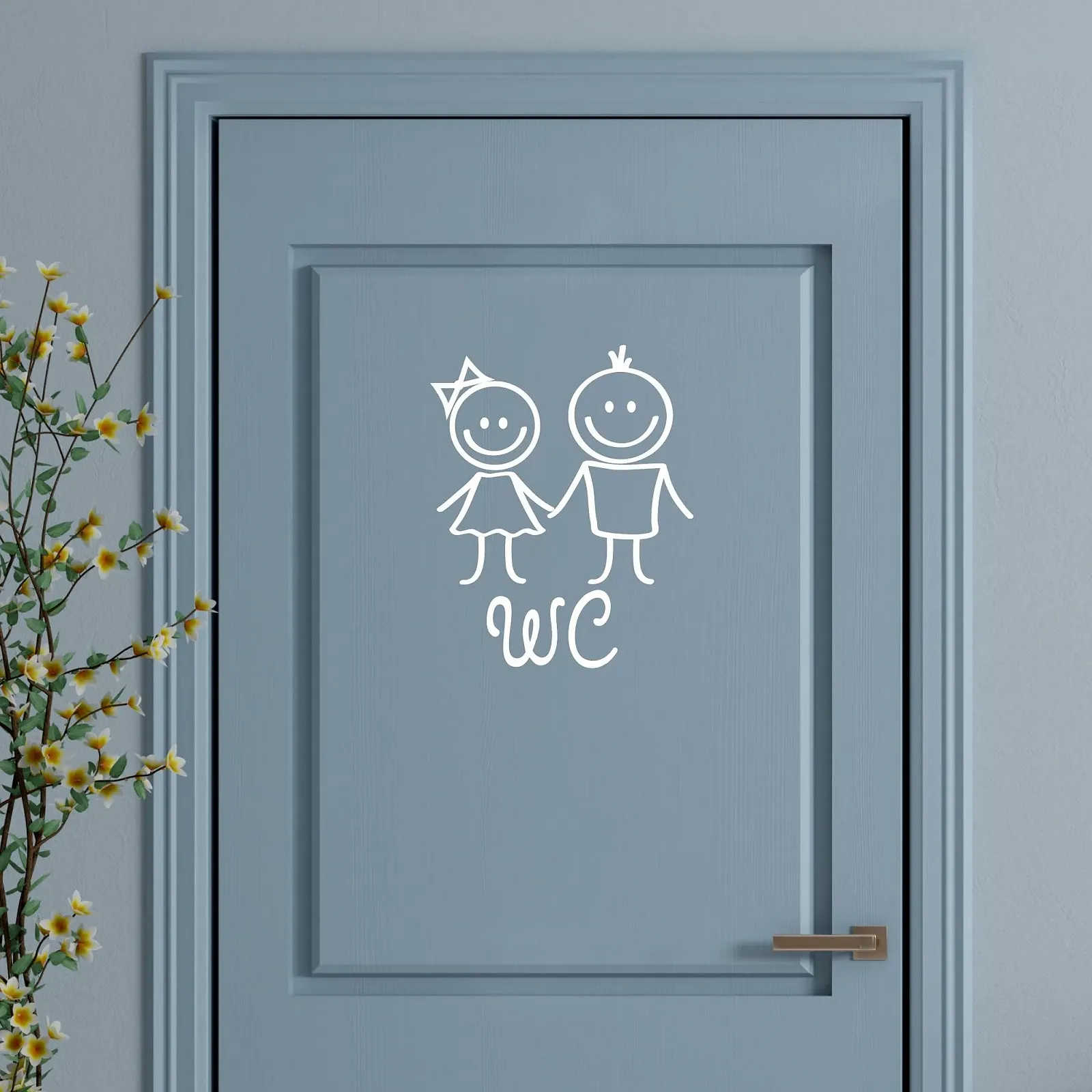 Наклейка на двери Wall Tattoo Loft Toilet Male 30 цветов, фото №1