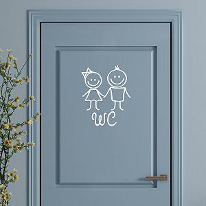 Наклейка на двері Wall Tattoo Loft Toilet Male 30 кольорів - Фото 1