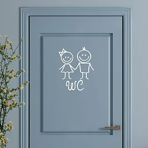 Наклейка на двері Wall Tattoo Loft Toilet Male 30 кольорів - Фото 1