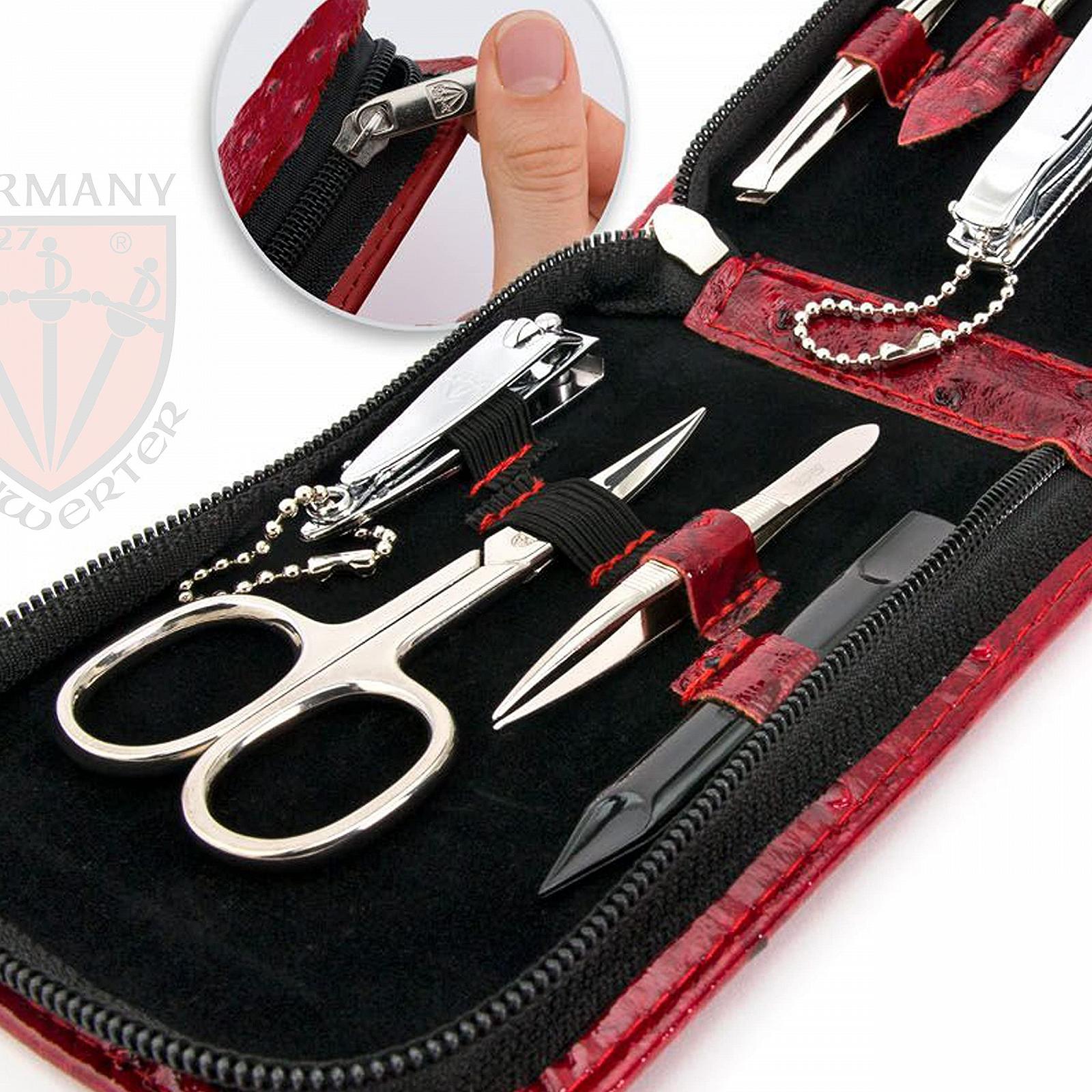 Набір для манікюру DREI SCHWERTER Germany Novara 8 предметів, штучна шкіра винного кольору, фото №3 Набір для манікюру DREI SCHWERTER Germany Novara 8 предметів, штучна шкіра винного кольору, фото №3