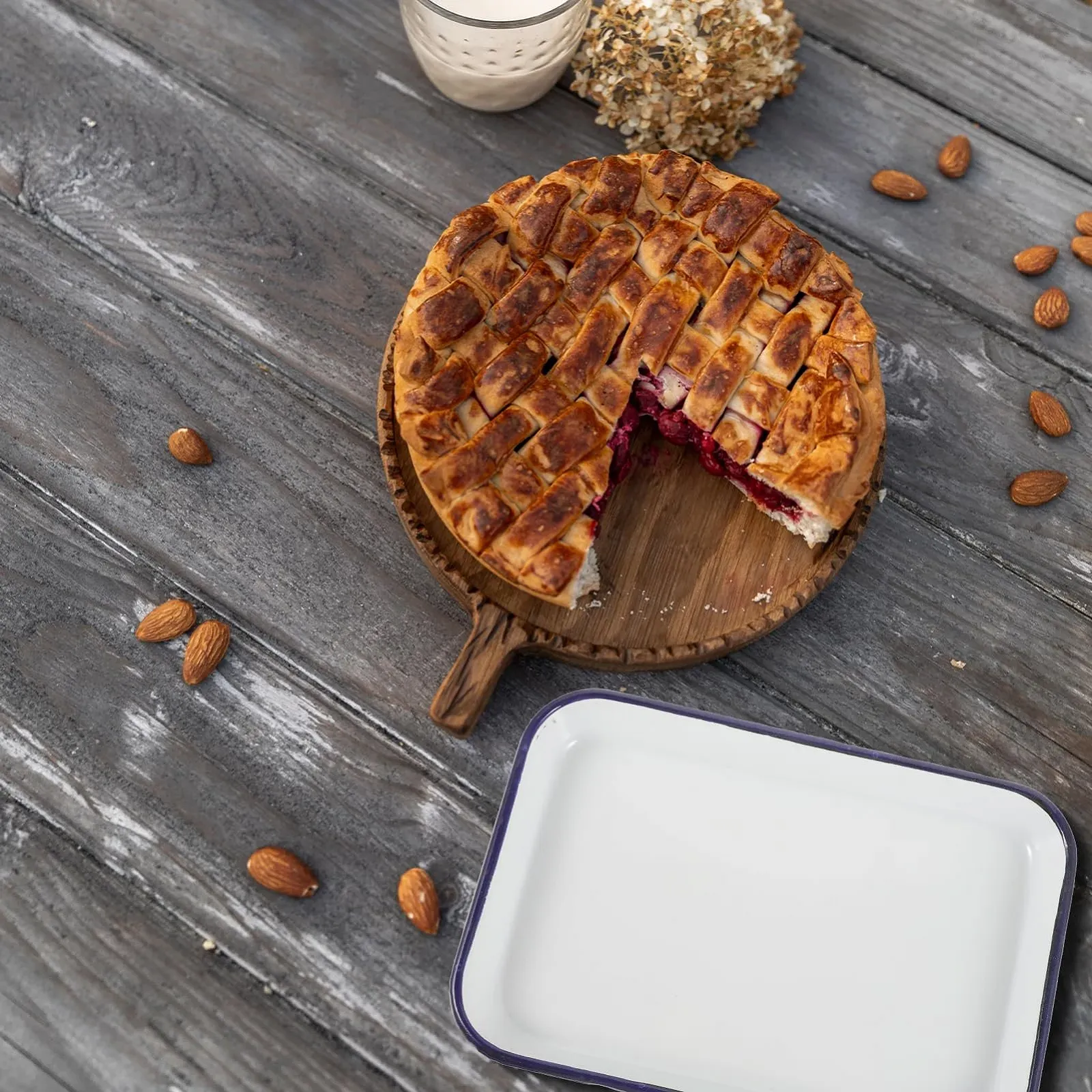 Форма для запекания Abaodam Эмалированная прямоугольная, для пиццы и крепов, термостойкая, фото №3