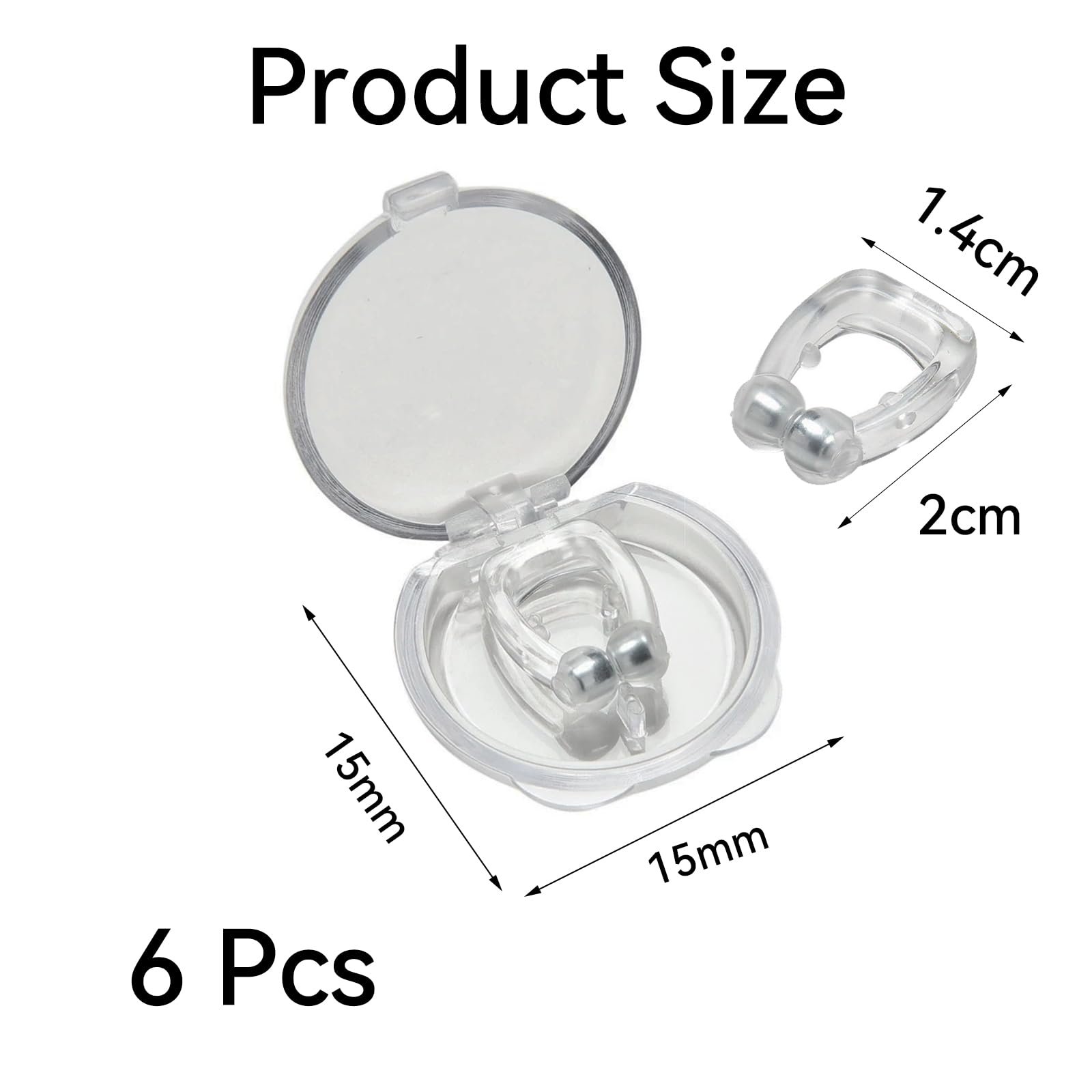 Набір із 6 стопорів від хропіння, роздільник для носа, фото №2 Набір із 6 стопорів від хропіння, роздільник для носа, фото №2